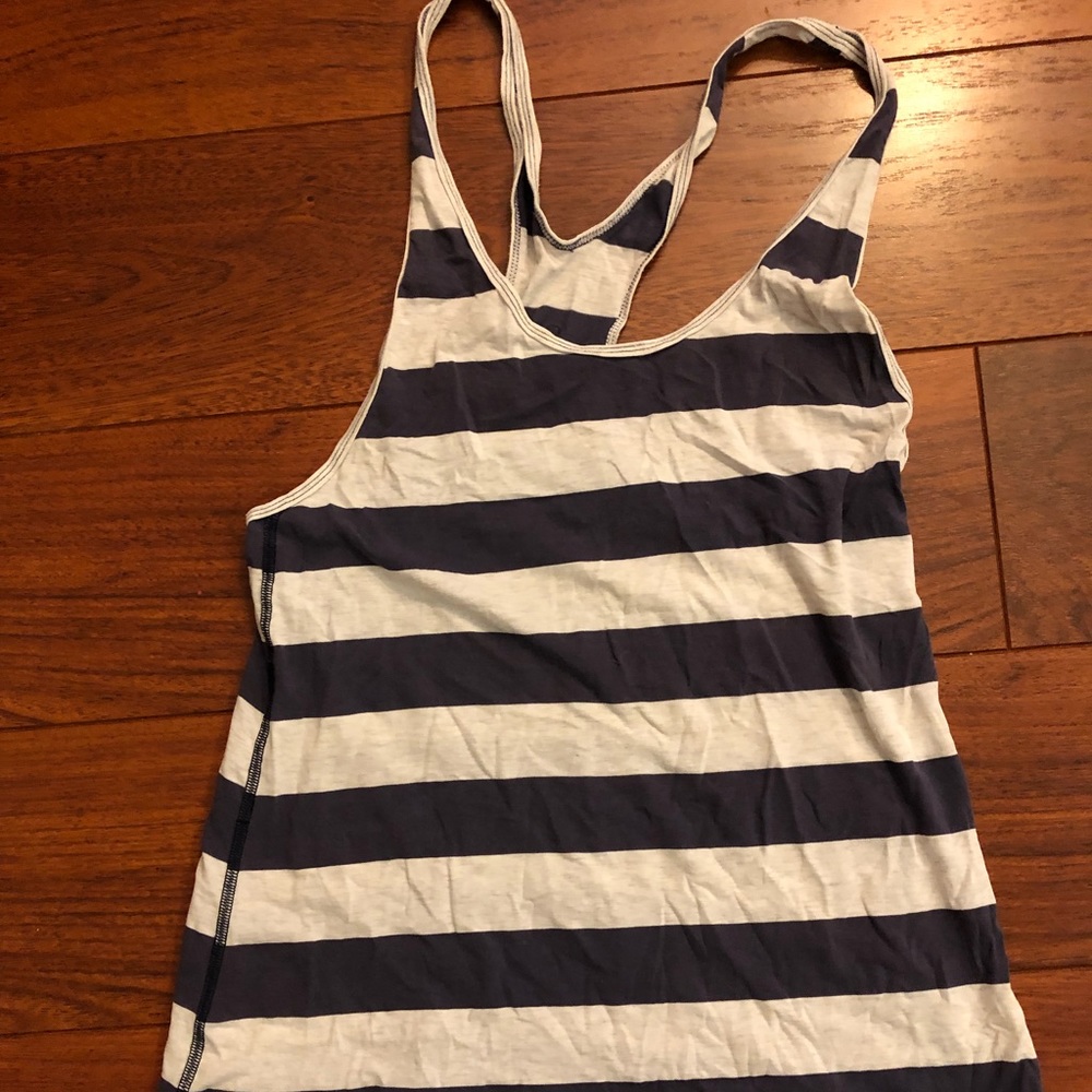 Lululemon racerback purple and white tank size 4